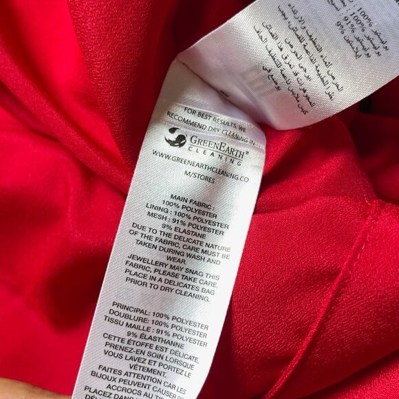 Self Portrait Crepe Bow Midi Dress Red Size UK 8 US 4 NEW NWT - Picture 9 of 14